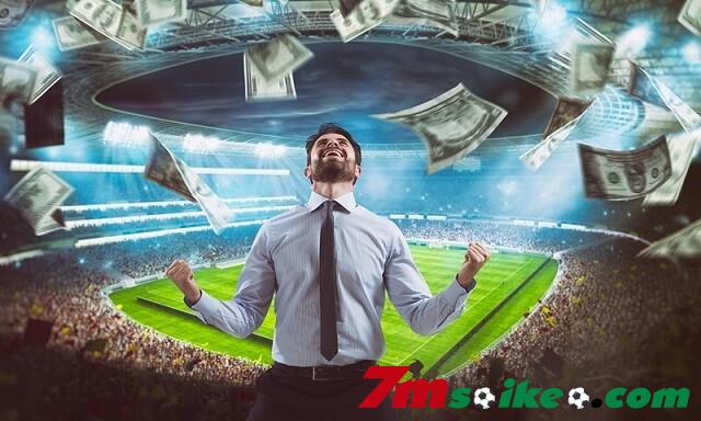 Man Who Rejoices At The Stadium For Winning A Rich Soccer Bet