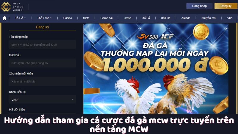 Hướng dẫn tham gia cá cược đá gà mcw trực tuyến trên nền tảng MCW